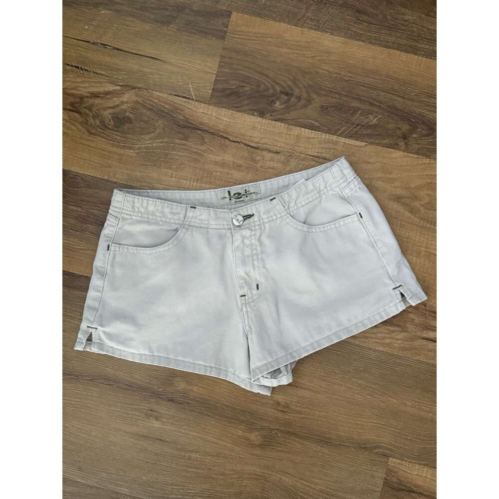 LEI Y2K Cream Khaki Micro Mini Shorts Vintage 90s Juniors 5 Grunge